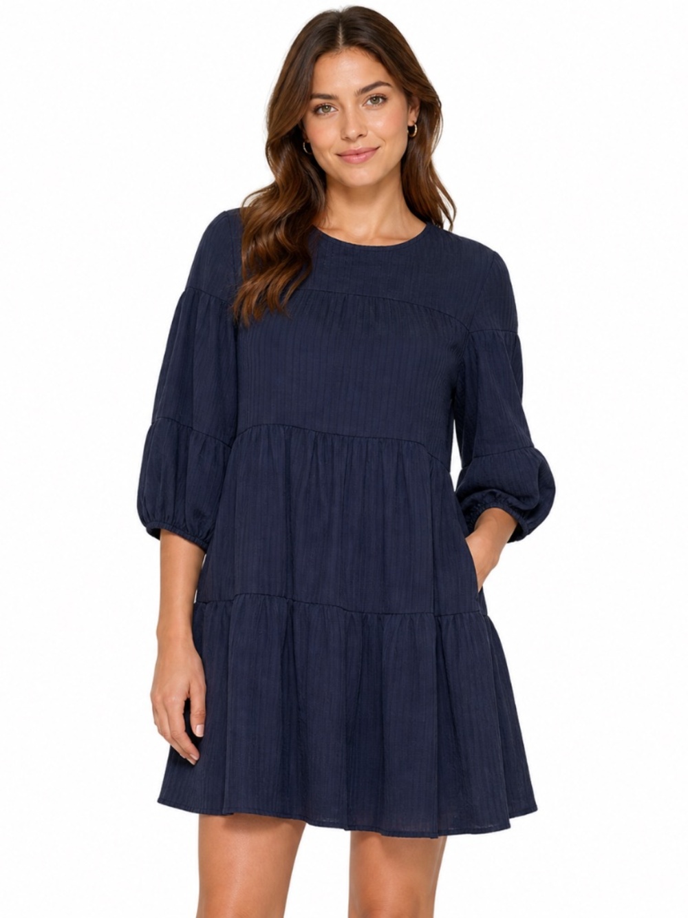 Calvin Klein - Tiered Puff Sleeve‎ Dress